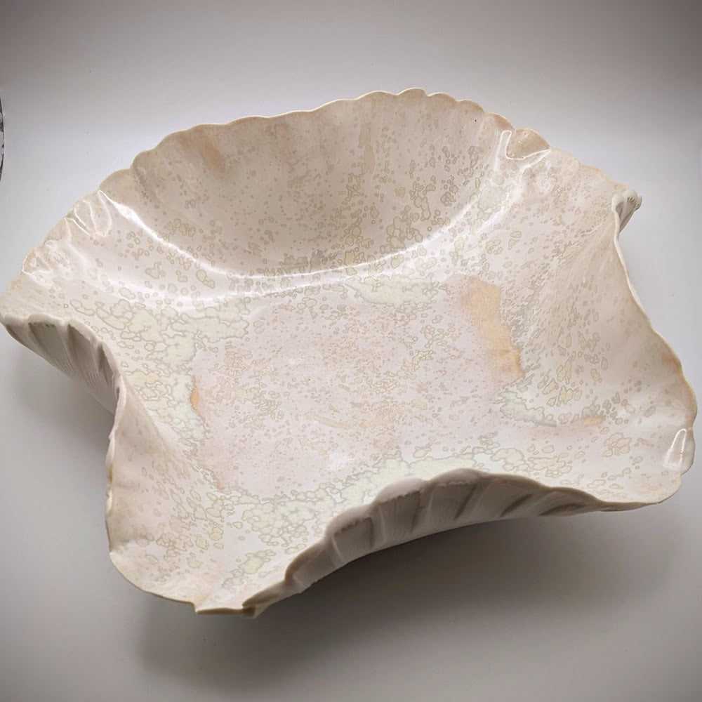 Large Porcelain Organic Form Bowl